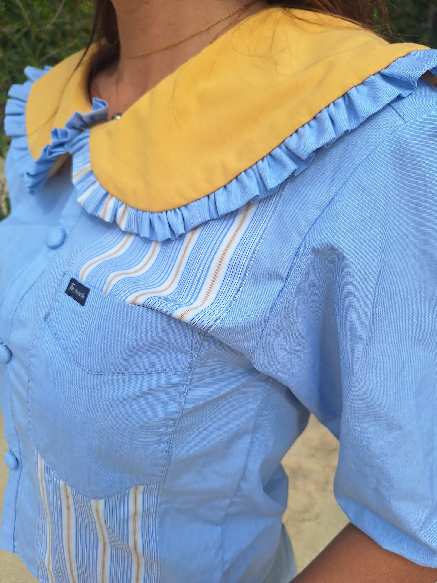 Chemiser col claudine - modèle Audrey