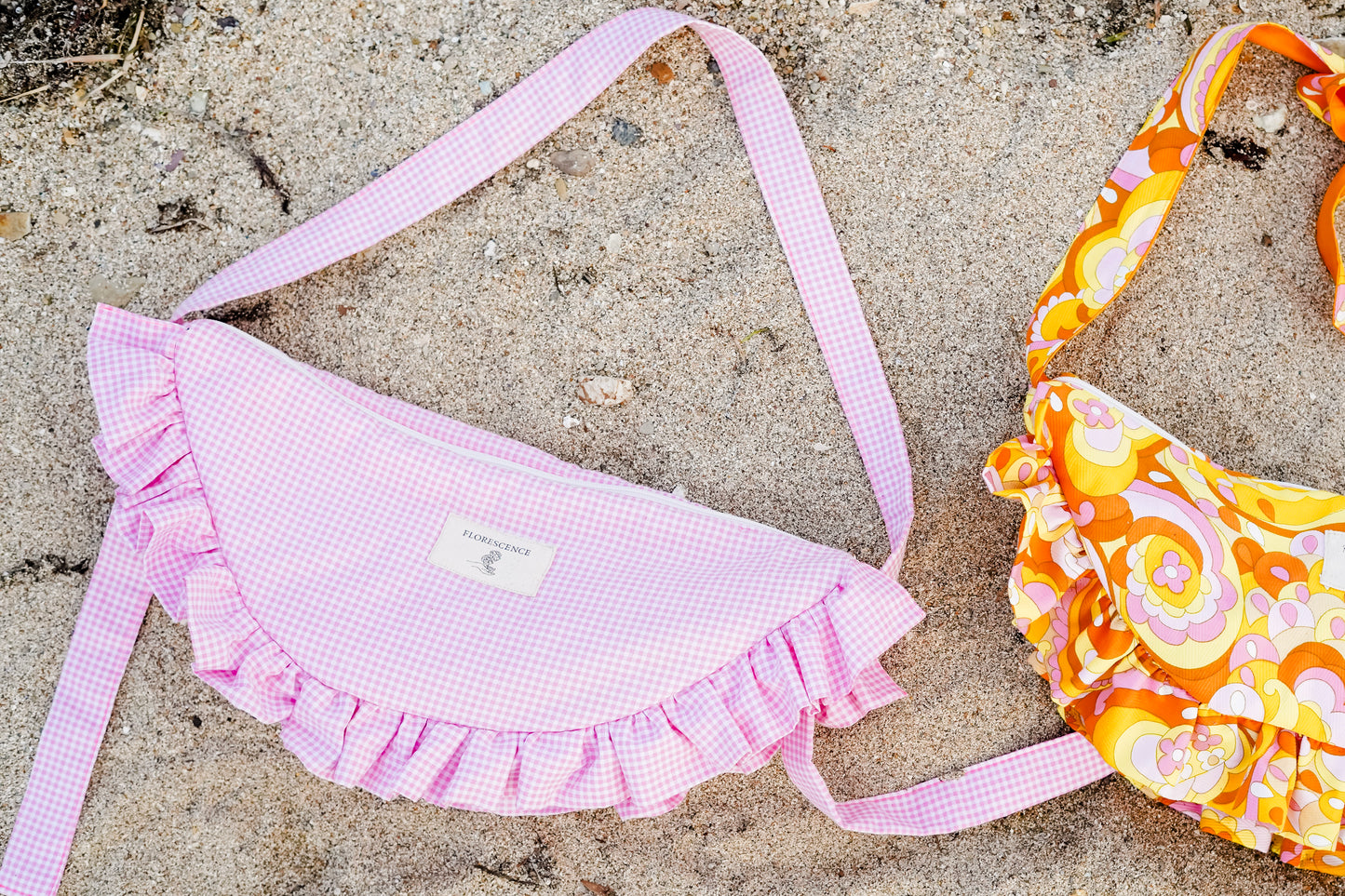 Sac Croissant Vichy rose
