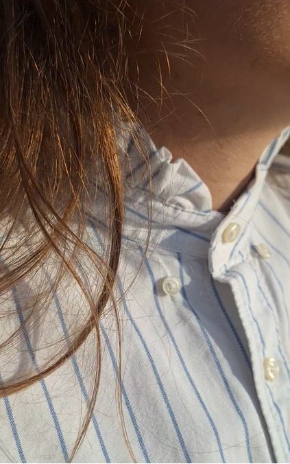 Chemise rayée bleue