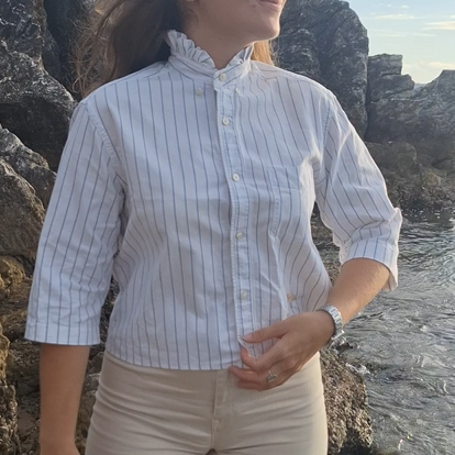 Chemise rayée bleue