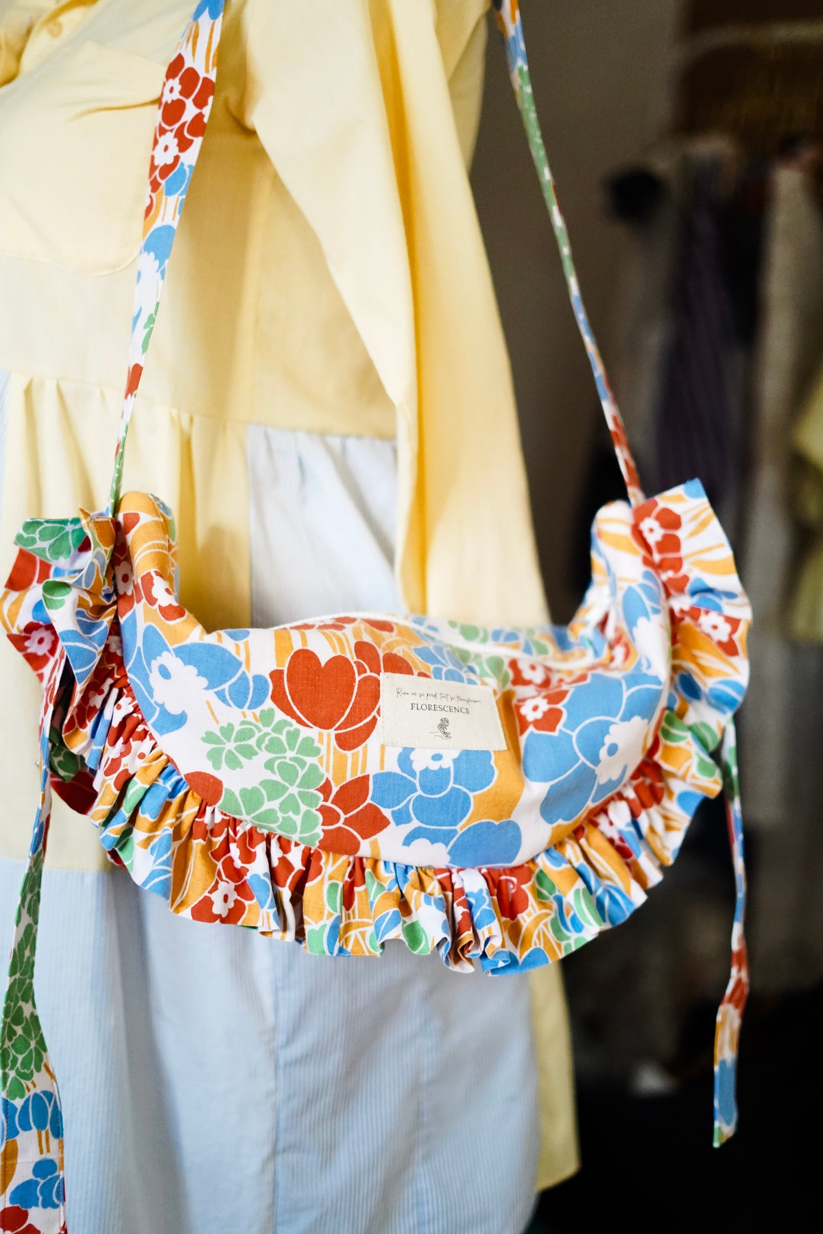 Sac croissant - Rétro Fleuri M