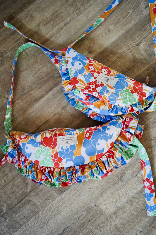 Sac croissant - Rétro Fleuri M