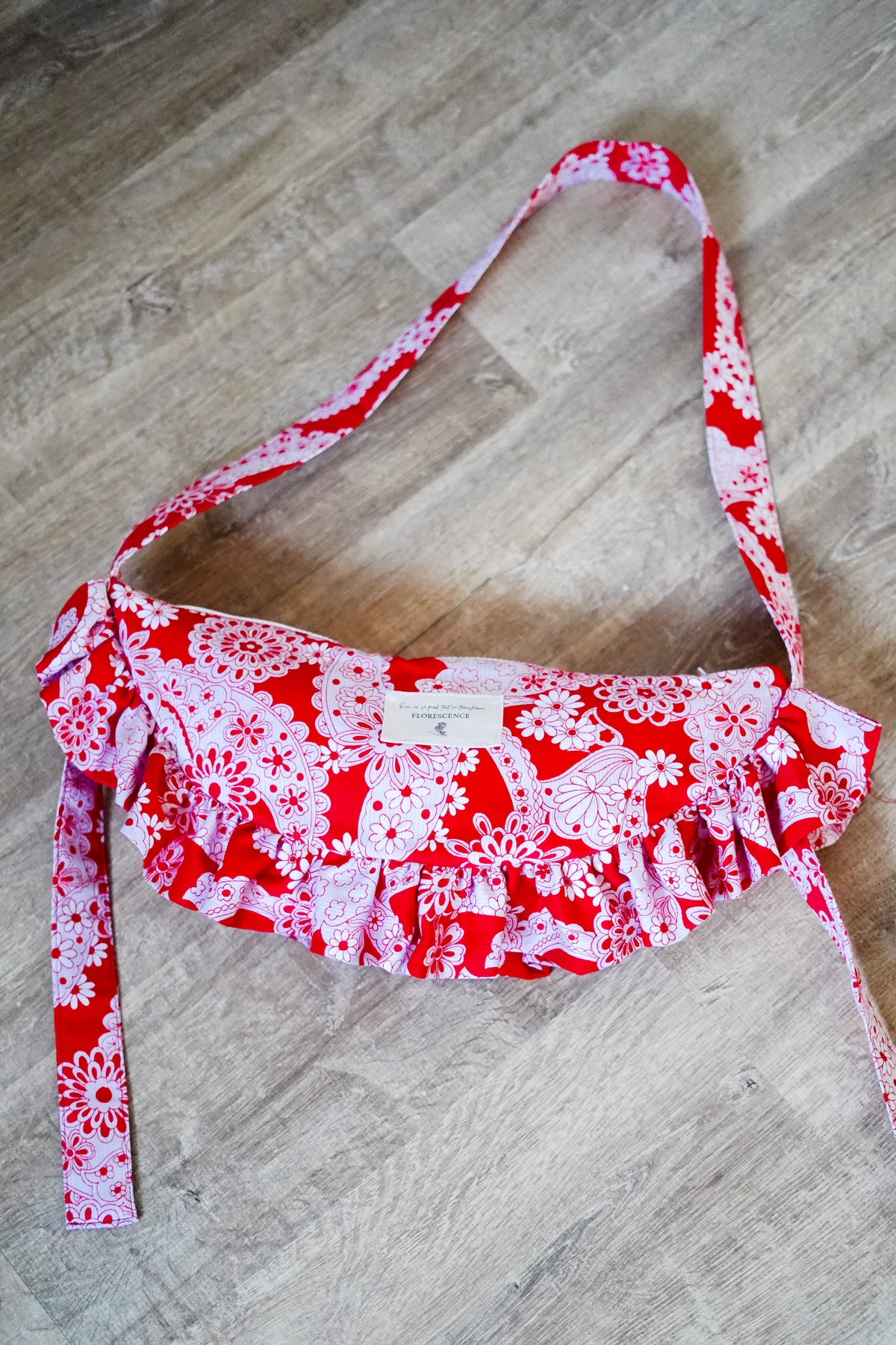 Sac croissant - Mandala rouge XL
